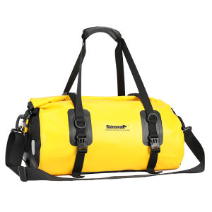 Rhinowalk Bicycle Pannier Bag Yellow 20L Large Capacity Waterproof Multifunctional Bike Rear Seat Bag Bikepacking Sports Travel Gym Training Bag Handbag Shoulder Bag Bike Accessories