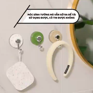 Móc Dán Chân Không Cao Cấp – Siêu Bám Không Khoan Chống Nước Tải 5kg Tái Sử Dụng Mọi Mặt Phẳng