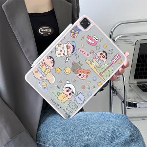 Cute Acrylic iPad Protective Case 10.2 Inch Full Cover No Lid Pen Slot Mini 67 Compatible Creative Design Hard Back Cover