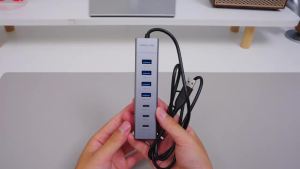 Cabletimes | CABLETIME 7 IN 1 USB A Hub USB C HUB USB 3.0 5Gbps Fast Data Transfer Aluminum Durable Shell for Laptop Mac TV Hard Drive C HUB