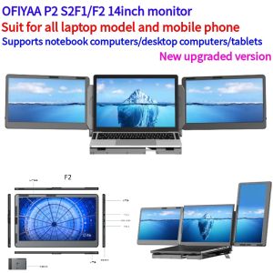OFIYAA 14inch P1/P2 Portable Triple Monitor Screen: The Ultimate Travel Laptop Monitor Extender