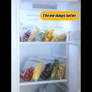 S/M/L Food Sealed Bag Zipper Food Storage Bag Reusable Thicken Leakproof Vegetable Fresh-keeping Bag