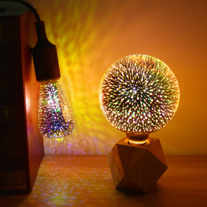 LED Incandescent Bulbs 3D Fireworks Effect Vintage Lamp E27 AC85V-265V Holiday Garland Decor Light Bulb A60 ST64 G80 G95 G125
