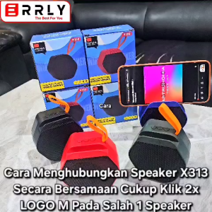 ERRLY X313 Speaker Bluetooth Wireless Speakers Portable X-313 Speker Music Box TWS 2 IN 1 + Stand Phone