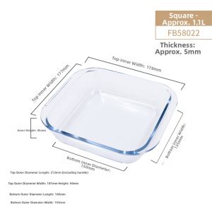 FORBAKE | Square Glass Baking Mold Oven Microwave Use