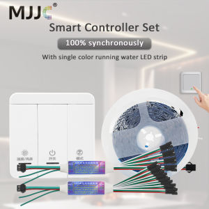 MJJC | Horse Racing LED Strip Light DC 24V WS2811 IC RF Running Water Wave Chasing LED Tape Ribbon Lamp 20M 25M 30M for Room Decoration