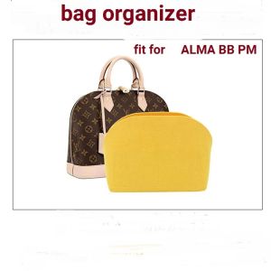 for lv alma bb pm mm gm bag organizer insert Divider Shaper makeup Inner felt Bag