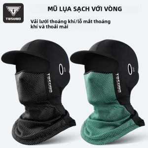 TOSUOD Nam Đi Xe Đạp Mũ Mùa Hè Thoáng Khí Chống Gió Chống Bụi Chống Nắng Câu Cá Mũ Polyester Tatting Craft Đồng Màu