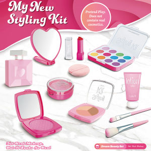 Play Makeup Toys Simulated Cosmetics Fake Makeup Set Lipstick Powder Blusher Not Real Makeup for Girl Gifts