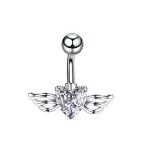 Cincin Pusar 16mm & Perhiasan Fesyen Pusar Berbentuk Hati