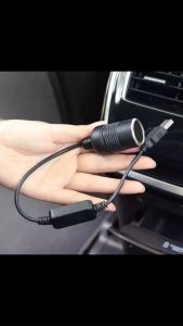Bộ Adapter Chuyển Đổi Điện USB 5V Sang 12V Ra Đầu Tẩu Cắm Sạc Ô tô (Loại Tốt)
