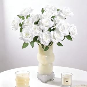 1/3Pcs Artificial Long Stemmed Rose Bouquet Party Garden Home Decoration DIY Simulation Flower Pot Porch Courtyard Wedding Decor
