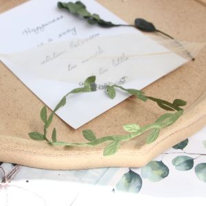 Nairena Leaf Rose Necklace Green Vine Leaf Bracelet Green Leaf Jewelry for Beach Holiday Vacation Womens Fashion Accessories