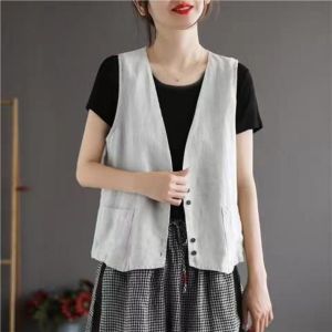 SUOSHE | European Style Plus Size Summer Slim Fit V-neck Loose Casual Tank Top