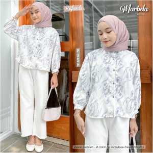 Baju Atasan Blouse Marbela Puffy Bahan Shakila Premium Fashion Wanita Remaja