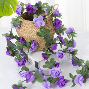 other | Artificial Rose Peony Flower Vine Garland Wedding Arch Decorative Vine for Air Conditioner Pipe Ceiling Home Room Decor Floral R