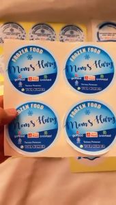 2-4 Label Bulat Zennida Sticker Print Vinyl Stiker Frozen Food Stiker Makanan Beku Uk.Kecil Murah