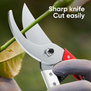 Mitsushi 8inch Pruning Shears Stainless Steel Garden Scissors Plant Scissors Trimming Gardening Hand Shears Pruner Cutter Gardening Tools