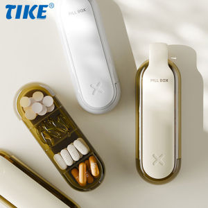1 ชิ้น Daily Travel Pill Case กันน้ํา กล่องยาสําหรับกระเป๋า Compact Travel ยาคอนเทนเนอร์เครื่องจ่ายยาสําหรับวิตามิน