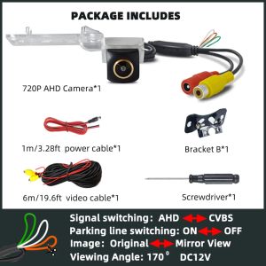 Backup Camera Rear View Reverse Cam 170° AHD1080P/720P for Volkswagen VW Touran T5 T30 Transporter/Caravelle Multivan Sagitar