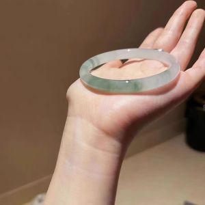 Vòng Tay Ngọc Bích Pha Lê Giả TianShanCui Ice Nuo Màu Xanh Lá Cây Mát Mẻ Nửa Núi Mây Bay Họa Tiết Hoa Cao Cấp