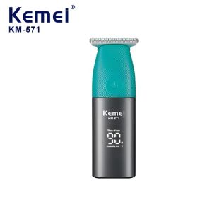 Kemei KM-571 xách tay tóc nhỏ Clipper chuyên nghiệp Màn hình LED Máy Cắt Tóc Sạc công suất lớn tông đơ cắt tóc