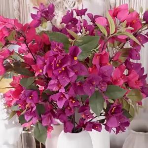 Cành Hoa Giấy Giả 75cm Bằng Lụa Dùng Trang Trí Nhà Cửa Đám Cưới Vườn Cắm Hoa Cây Hoa Giấy Giả