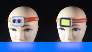 Asafee COB LED Headlight Waterproof Lamp Built-in Battery Torch Rechargeable Headlamp 180° Adjustable Flashlight Clip SOS Light