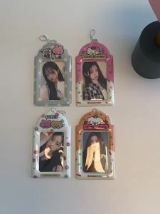 New Korea Cute Photo Card Holder 3 inch Photo Card Case Kpop Idol Photocard Holder Photo Protective Cover Pendant Keychain Gift