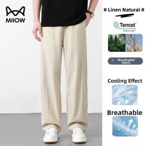 MiiOW | Flax Summer Light Weight Loose Fit Nine Tenths Pants