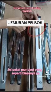 PELBOK Premium jemuran baju pakaian dinding lipat stainless steel rak jemuran 3/5/7 galang 200cm