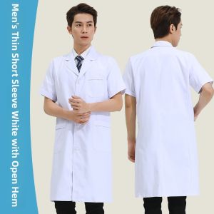 XINSILU | Lightweight Summer Lab Coat Short Sleeve