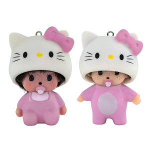 Sanrio | New Action Anime Figure Monchhichi Keychain Hello Kitty Toy Keyring Cute Kitty Keychains for Bags Childrens Day Gift2026 몬치치 키링