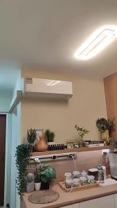 Black Square แถบยาว 3 ซม. บางอย่างมาก LED เพดานไฟป้องกันตาแสงปรับความสว่าง / สีเพดานติดตั้งไฟติดตาม