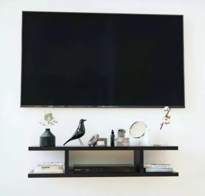 rak tv gantung minimalis hiasan dinding