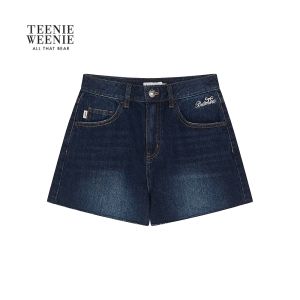 TEENIE WEENIE | Autumn New Embroidered Vintage Washed Denim Shorts