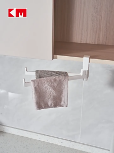 Punch-Free Hanging Paper Towel Rack | Cabinet Roll Holder & Plastic Wrap Storage | Kitchen & Bathroom Organizer