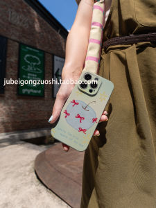 Korean Style Ins Light Thin Full Cover Apple Butterfly Knot Phone Case for iPhone 17 pro Max 16 pro Max 16 pro Matte Artistic