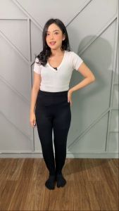 Celana Legging Wudhu Jempol Polos Wanita Bahan Spandek Rayon Premium