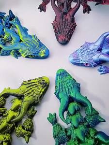 Originality 3D Printed Wyvern Dragon with Wings Simulation Model Gifts Articulated Dragons Fidget Dragons Desktop Ornaments Toy