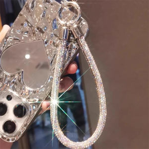 Shining Diamond Phone Lanyard Wrist Straps Glitter Flashy Rhinestone Phone Charm Chain for IPhone Samsung Crystal Hanging Rope