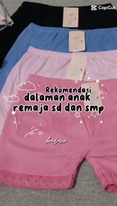 (NeW 9 Pcs) Celana Boxer Motif Renda Anak Perempuan Tanggung - Celana Short Anak Remaja Terbaru