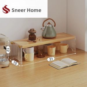 Desktop Organizer Shelf Display Bookshelf Cosmetic Organizer