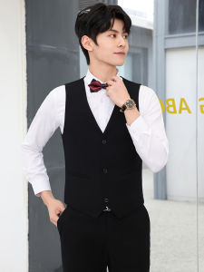 ชุดแต่งงานผู้ชายสูทแบบตะวันตก ชุดกี่เพ้าแขนยาวคอวีสำหรับฤดูร้อน 2025 ใหม่ เสื้อผ้าทำงาน ชุดลำลอง สไตล์บิสnisess Casual