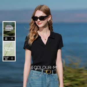 3COLOUR·S | Slim Fitting Polo Neck T-Shirt M
