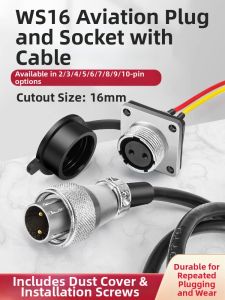 kuicc | Aircraft Plug Waterproof Cover With Cable