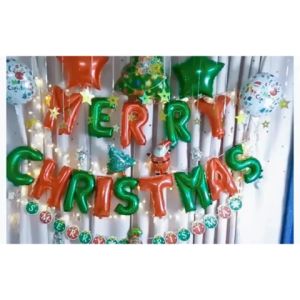 Balon Paket Foil Huruf natal Balon Huruf Xmas - Balon Foil Natal