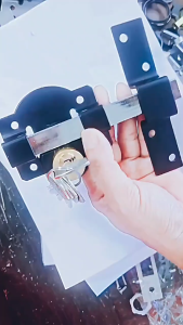 Barn Door Lock Fence Gate Lock Double Sided Gate Latch Door Lock for Wooden Gate Supplied with 5 Keys Work with 2.75" Wooden Gate Suitable for Right & Left Door