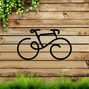 CIFbuy | CIFBUY Metal Wall Art Abstract Bicycle Sculpture Modern Minimalist Iron Wall Decor for Living Room Bedroom Garden Outdoor