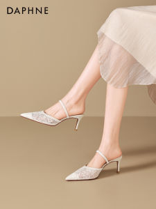 Daphne | Lace French High Heel Summer Mule
